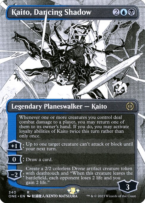 [Foil] ONE 340 Kaito, Dancing Shadow (340 - Borderless Manga) R