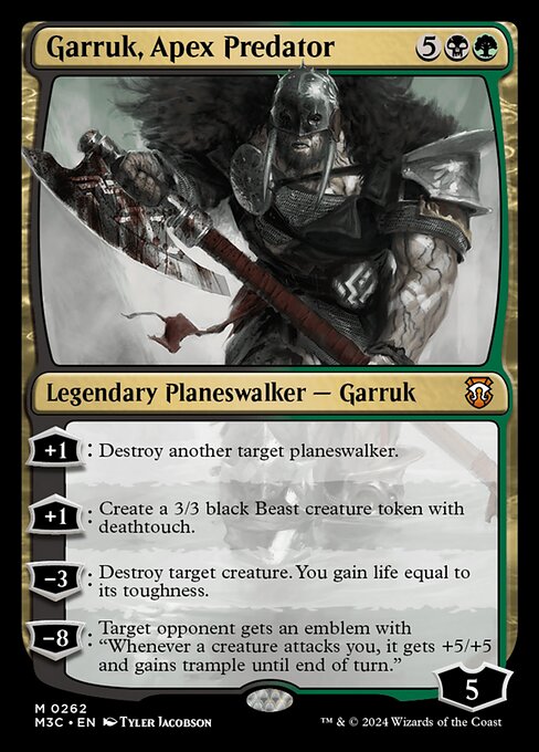 [Foil] M3C 262 Garruk, Apex Predator (Ripple Foil) M