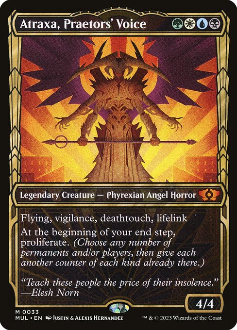 [Foil] MUL 033 Atraxa, Praetors' Voice M