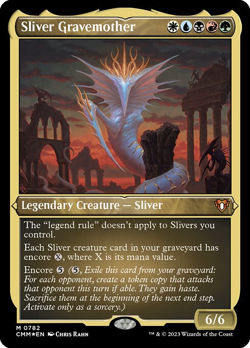 [Foil Etched] CMM 782 Sliver Gravemother (Foil Etched Display Commander - Not Tournament Legal) M