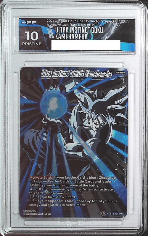 [HGA 10] 2021 Dragon Ball  Super Collector's Selection Vol.1 BT9-131 Ultra Instinct Goku's Kamehameha Iconic Attack Rare Holo