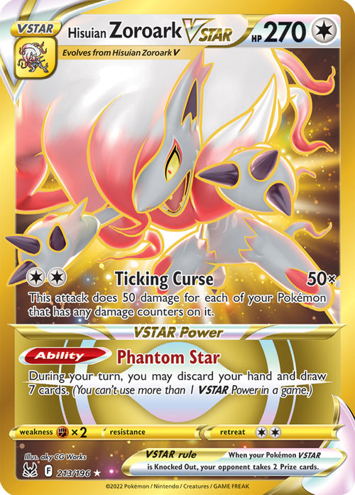 SS11 213/196 Hisuian ZoroarkVSTAR RS