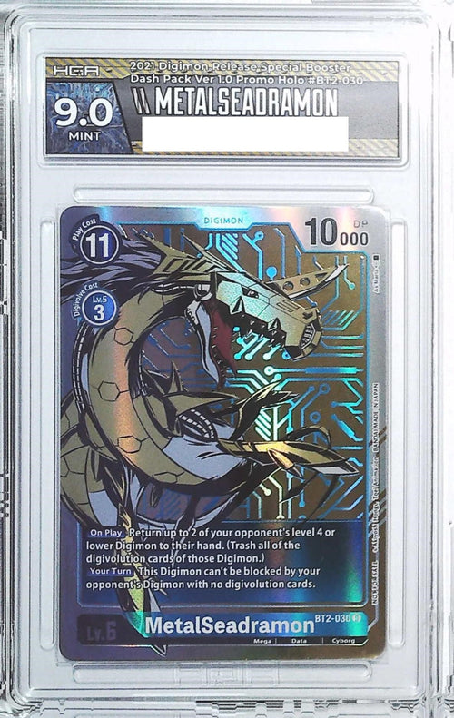 [HGA 9] 2021 Digimon Release Special Booster Dash Pack Ver 1.0 BT2-030 MetalSeadramon R Promo Holo