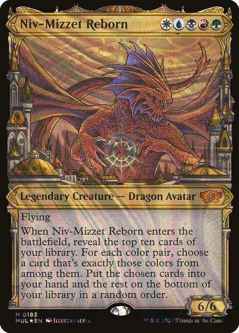 [Foil] MUL 183 Niv-Mizzet Reborn (0183 - Halo Foil) M