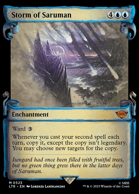 [Foil] LTR 523 Storm of Saruman (0523 - Scroll Showcase - Silver Foil) M