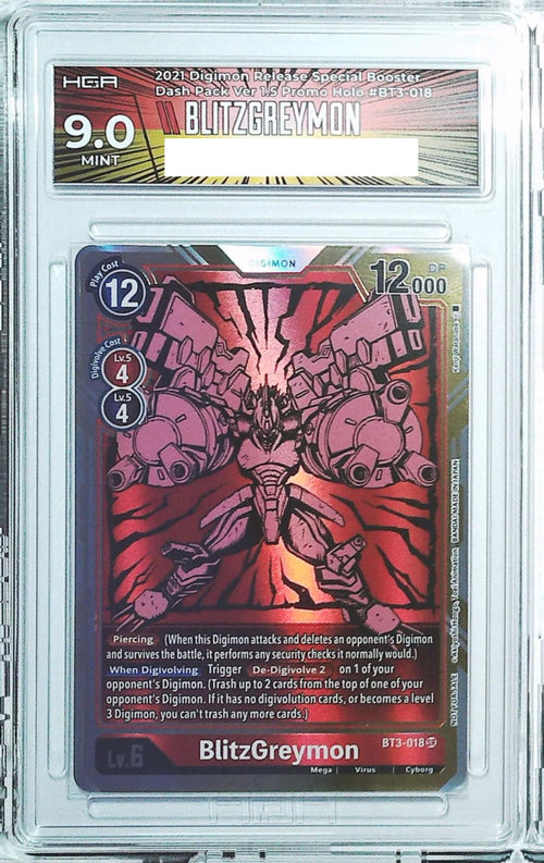 [HGA 9] 2021 Digimon Release Special Booster Dash Pack Ver 1.5 BT3-018 BlitzGreymon SR Promo Holo