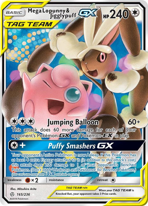 SM12 165/236 Mega Lopunny & Jigglypuff GX SR