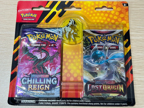 Pokemon TCG US Version Sword &amp; Shield 2-Packs Booster Pin Collection - Arceus
