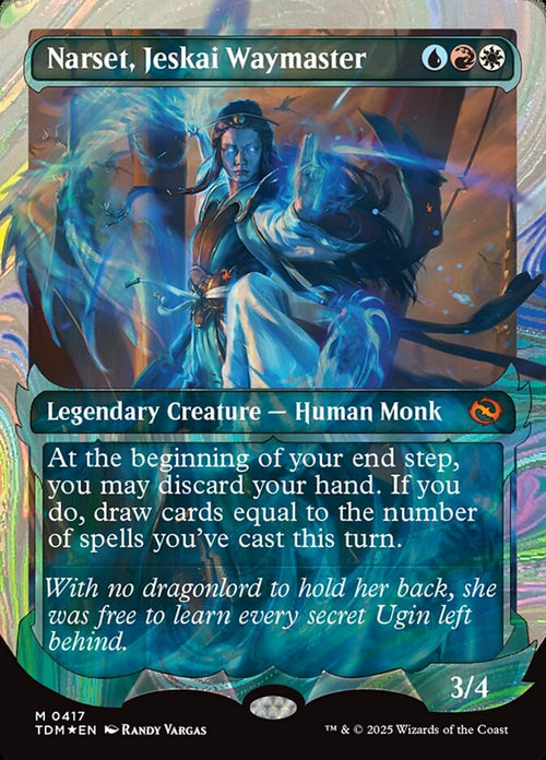 [Foil] TDM 417 Narset, Jeskai Waymaster (0417 - Ghostfire Showcase Halo Foil) M