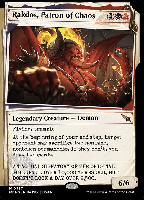 [Foil] MKM 387 Rakdos, Patron of Chaos (Showcase Dossier) M