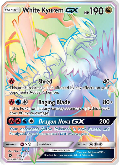 SM7.5 074/70 White Kyurem GX RS