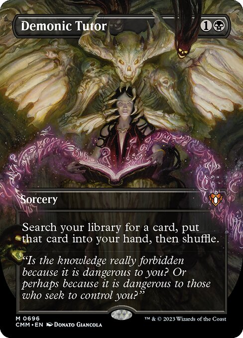 CMM 696 Demonic Tutor (Borderless) M