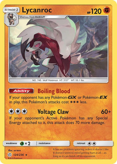 [Reverse Holo] SM12 124/236 Lycanroc RH