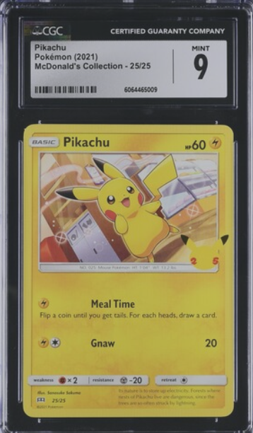 [CGC 9] 2021 POKEMON ENGLISH McDonald's COLLECTION #25 PROMO