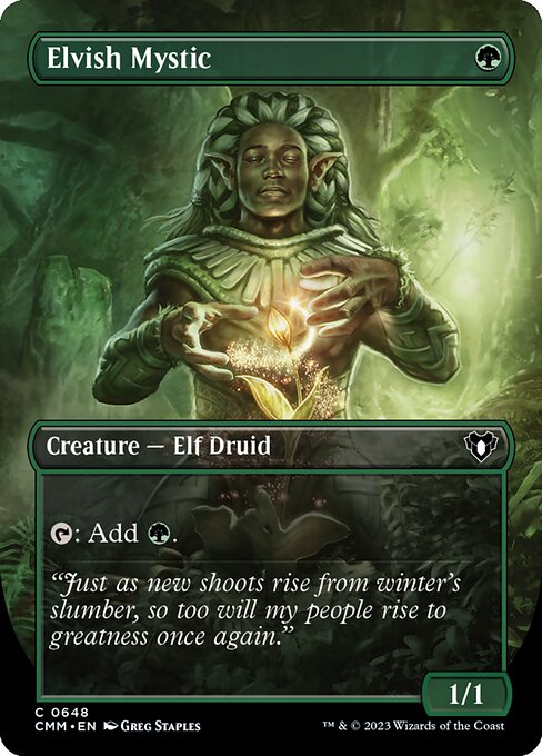 CMM 648 Elvish Mystic (Borderless) C