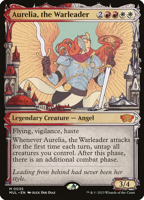 [Foil] MUL 035 Aurelia, the Warleader M