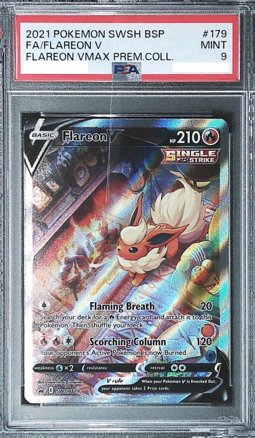 [PSA 9] 2021 Pokemon SWSH BLACK STAR PROMO 179 FA/Flareon V
