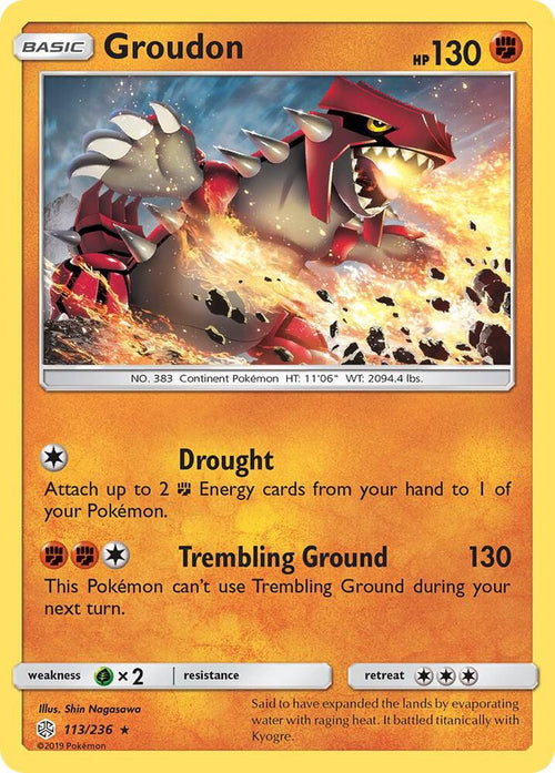 [Reverse Holo] SM12 113/236 Groudon R