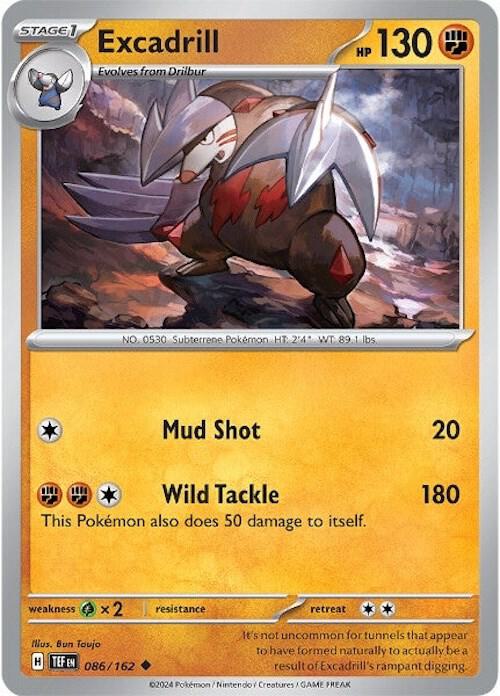 [Reverse Holo] TEF 086/162 Excadrill U