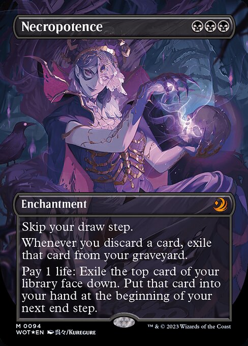 [Foil] WOT 094 Necropotence (0094 - Anime Confetti Foil) M