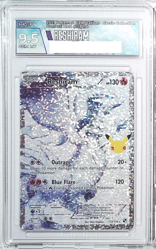 [HGA 9.5] 2021 Pokemon Celebrations Classic Collection 113 Reshiram Confetti Holo