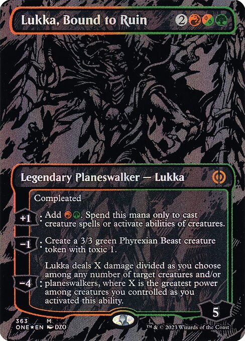 [Foil] ONE 363 Lukka, Bound to Ruin (Oil Slick) M