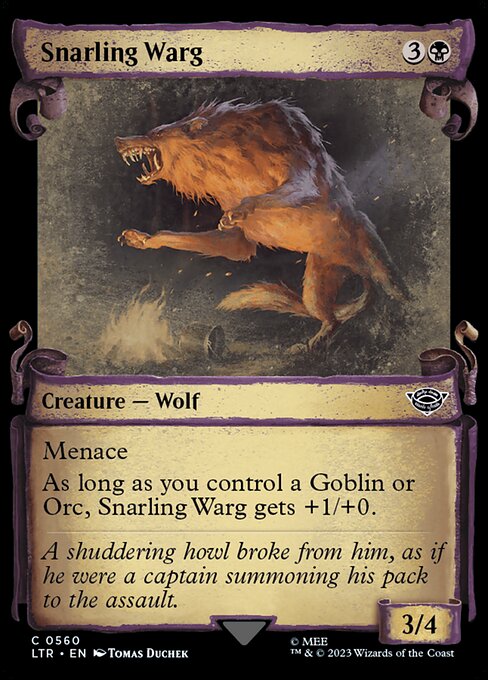 LTR 560 Snarling Warg (0560 - Scroll Showcase) C