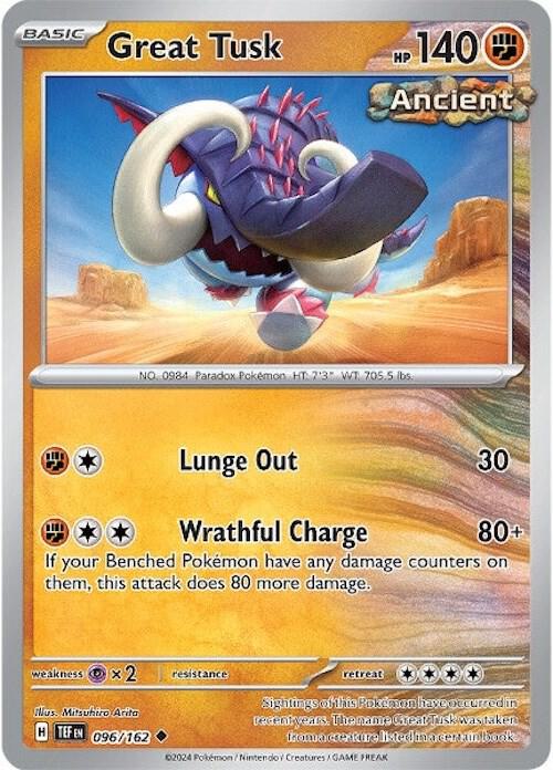 [Reverse Holo] TEF 096/162 Great Tusk U