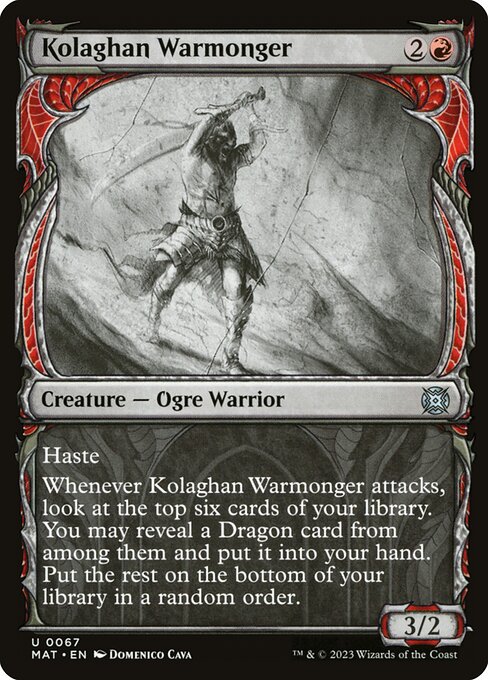[Foil] MAT 067 Kolaghan Warmonger (Showcase) U