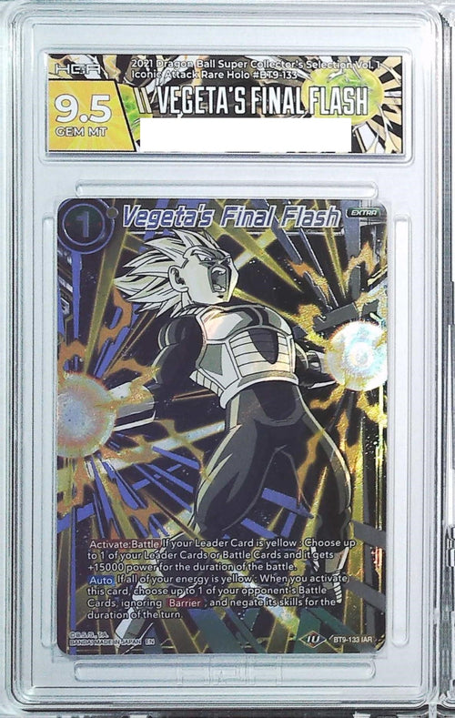 [HGA 9.5] 2021 Dragon Ball  Super Collector's Selection Vol.1 BT9-133 Vegeta's Final Flash Iconic Attack Rare Holo