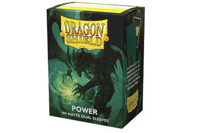 Dragon Shield 100 - Standard Deck Protector Sleeves - Matte DUAL Metallic Green