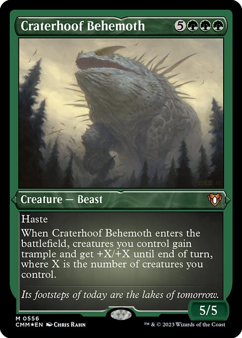 [Foil Etched] CMM 556 Craterhoof Behemoth (Foil Etched) M