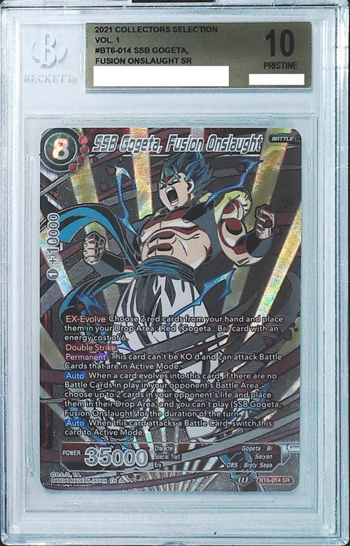 [BGS 10] 2021 Dragon Ball  Super Collector's Selection Vol.1 BT6-014 SSB Gogeta, Fusion Onslaught SR