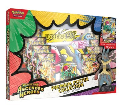 Pokemon TCG 美版 Ascended Heroes Premium Poster Collection Mega Lucario Ex