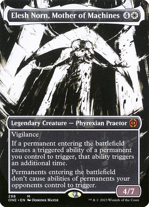 [Foil] ONE 298 Elesh Norn, Mother of Machines (298 - Borderless Ichor) M