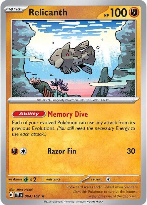 [Reverse Holo] TEF 084/162 Relicanth R