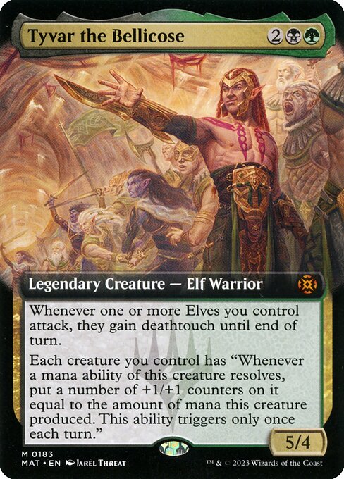 [Foil] MAT 183 Tyvar the Bellicose (Extended Art) M