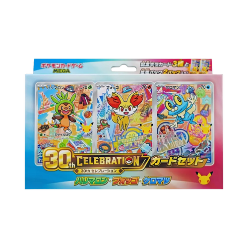 (預訂-預計10月23日前到貨)Pokemon TCG 日版 MEGA「30th CELEBRATION 卡牌套組 ハリマロン・フォッコ・ケロマツ」