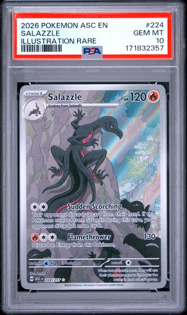 [PSA 10] 2026 POKEMON ASC EN-ASCENDED HEROES #224 SALAZZLE ILLUSTRATION RARE