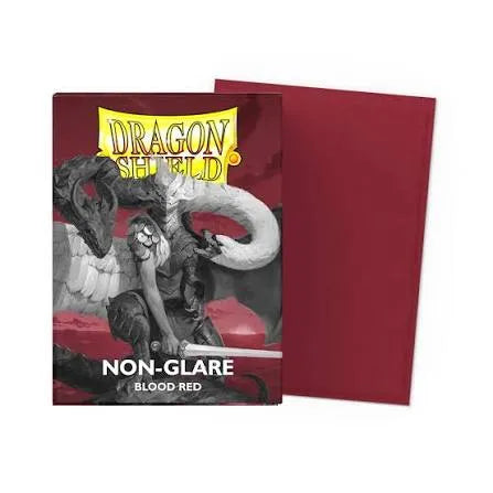 Dragon Shield - 100 Deck Protector Sleeves - Standard Size - Matte Non-Glare - Blood Red
