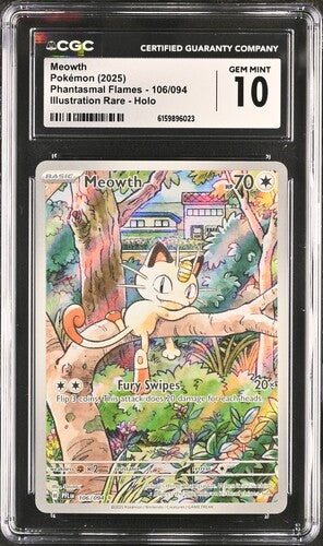 [CGC 10] 2025 POKEMON ENGLISH MEOWTH 106/094 ILLUSTRATION RARE
