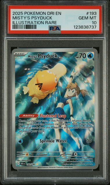 [PSA 10] 2025 POKEMON DRI EN-DESTINED RIVALS #193 MISTY'S PSYDUCK ILLUSTRATION RARE