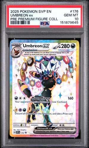 [PSA 10] 2025 POKEMON SVP EN-SV BLACK STAR PROMO #176 UMBREON EX PRE PREMIUM FIGURE COLL