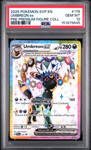 [PSA 10] 2025 POKEMON SVP EN-SV BLACK STAR PROMO #176 UMBREON EX PRE PREMIUM FIGURE COLL