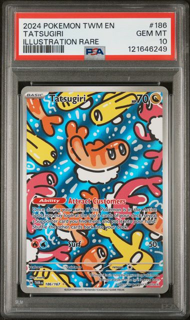 [PSA 10] 2024 POKEMON TWM EN-TWILIGHT MASQUERADE #186 TATSUGIRI ILLUSTRATION RARE