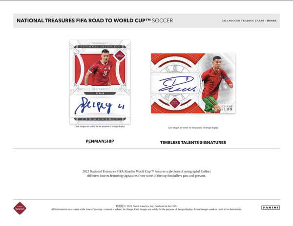 2022 Panini National Treasures Road to FIFA World Cup Soccer Hobby 4-Box Case