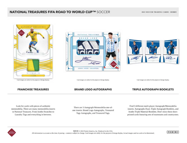 2022 Panini National Treasures Road to FIFA World Cup Soccer Hobby 4-Box Case
