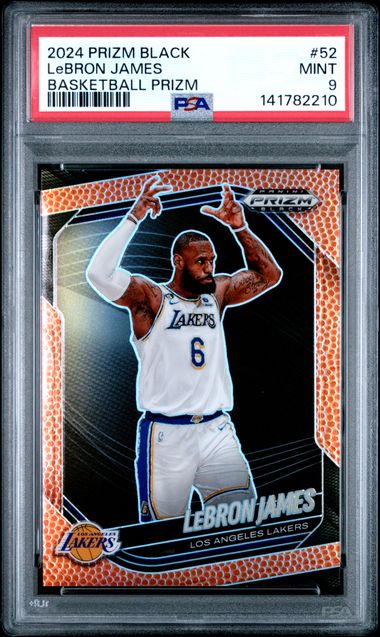 [PSA 9] 2024 PANINI PRIZM BLACK #52 LEBRON JAMES BASKETBALL PRIZM