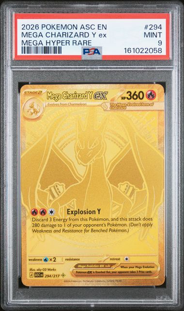 [PSA 9] 2026 POKEMON ASC EN-ASCENDED HEROES #294 MEGA CHARIZARD Y EX MEGA HYPER RARE