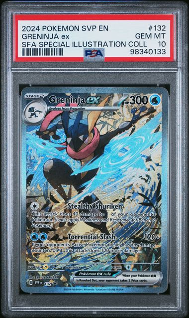 [PSA 10] 2024 POKEMON SVP EN-SV BLACK STAR PROMO #132 GRENINJA EX SFA SPECIAL ILLUSTRATION COLL